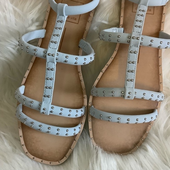Dolce Vita Kole Blue Strappy Studded Sandals Sz-7.5 - Picture 3 of 6